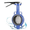 Marine ANSI API PTFE Iron Lever Opreated Wafer Lug Butterfly Valve