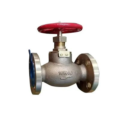 Manufacturer Flanged Jisf7409 Marine Bronze Angle Globe Check Valve DN40 DN25 5K