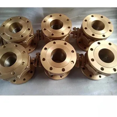 OEM Low Temperature Marine Seawater Flange ANSI 150 Bronze C95800 Split Body Ball Valve